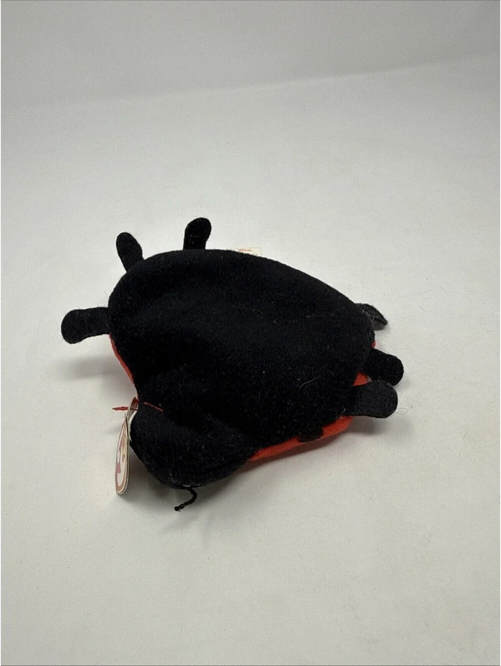 PVC Pellets Lucky The  Ladybug Black & Red TY Beanie Baby Plush Toy